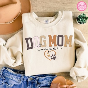 Sweat-shirt personnalisé pour maman chien, sweat-shirt chien personnalisé, sweat-shirt maman chien personnalisé, sweat-shirt cadeau maman chien, chemise maman chien, sweat-shirt amoureux des chiens.