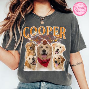 Comfort Colors® Custom Pet Shirt, Retro Graphic 90s Shirt, Dog Bootleg Tshirt, Bootleg Rap Tee Dog, Custom 90S Bootleg, Personalize Bootleg