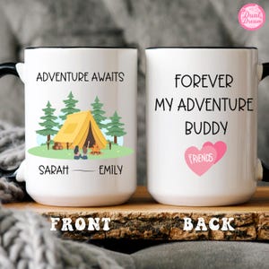 Personalized Best Friend Mug, Custom Bestie Mug, Personalized Best Friend Gift, Friend Birthday, Christmas Friend Gift, Adventure mug.
