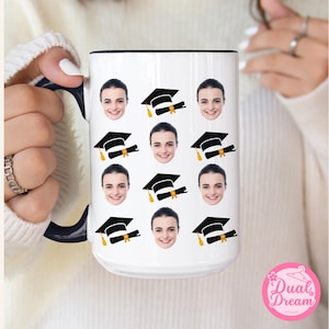 Custom Graduation Mug, Face on mug graduation, Senior 2025 gift, Class of 2025 personalized mug, face graduate cup, Funny Graduation gift.