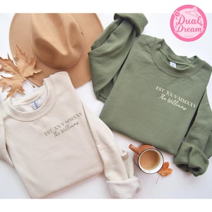 Personalized Roman Numeral Sweatshirt Wedding Tee Engagements Shirt Custom Anniversary Date Hoodie Matching Couples Outfit Honeymoon Sweater