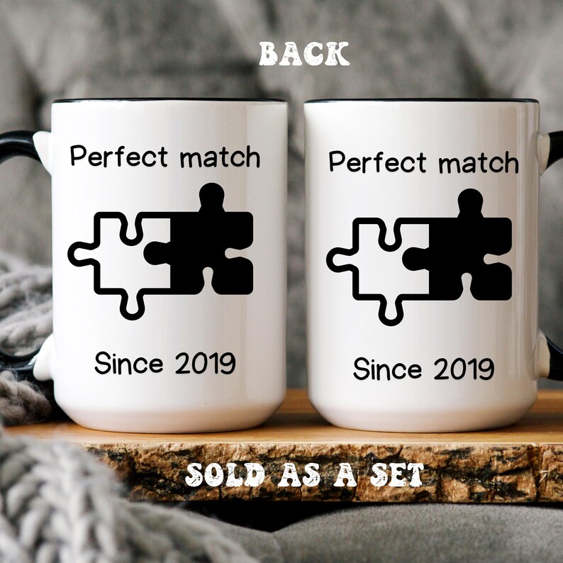 Partner Gift Personalized Cute Couple Mug Set, Couple Mugs Set, Gift for Couples ...