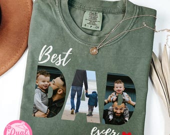 Camiseta con foto de PAPÁ personalizada, regalo personalizado para el Día del Padre, camiseta con foto de papá, regalo con foto personalizado para papá, camiseta genial para papá, regalo de cumpleaños para papá.
