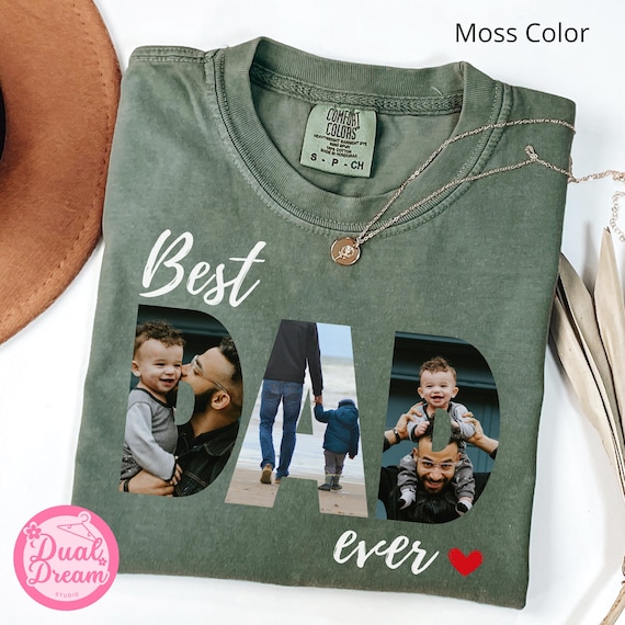 Custom DAD Photo Shirt, Personalized Father’s Day Gift, Dad Photo T-Shirt, Custom Picture Gift For Dad, Cool Dad Tee, Dad Birthday Gift.