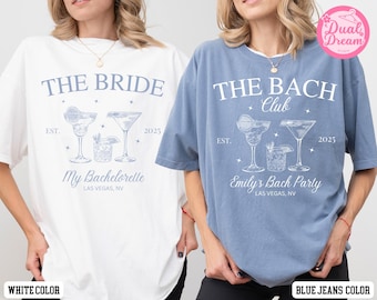 The Bach Club Bachelorette Party Comfort Color Shirt, Beach Shirt Social Club, Custom Bride Party Tee, Bridesmaid gift, Luxury Bachelorette.