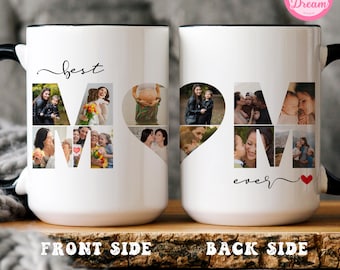 Personalized Photo Mug For MOM, Custom Mothers Day Cup, Photo Collage Mug, MOM Birthday Gift, Mother Gift From Son Daughter Husband, MOM Mug
