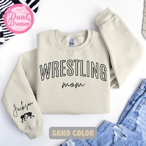 Personalisiertes Wrestling Mom Sweatshirt, Wrestling Moms Hoodie, Wrestling Mama, Wrestling Mom Sweater, Wrestling Geschenk für Mama, Sport Mama Geschenk