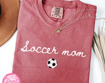 Soccer Mom T-Shirt, Comfort Colors Tee, Game Day Shirt, Sports Mom Gift