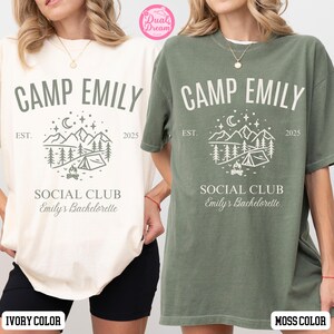 Camp Bachelorette Shirt, Custom Camping Bachelorette Shirts, Custom Bachelorette Party Comfort Colors Shirts, Custom Bridesmaid Party Shirt.