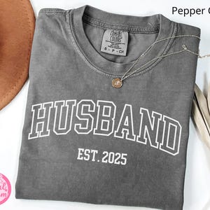 Personalized Couples Mr and Mrs Comfort Colors® Shirt, Matching Husband & Wife Tee, New Wife T-shirt, New Couples Gift, Bridal Shower Gift.