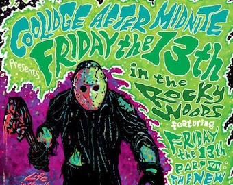 Friday the 13th in the Rocky Woods Coolidge After Midnite event poster