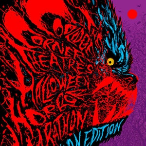 2020 Coolidge Corner Theatre Halloween Horror Marathon Signed Poster by Mister Reusch