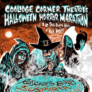 3 VVITCHES 2023 Coolidge Corner Theatre Halloween Horror Marathon signed poster by Mister Reusch