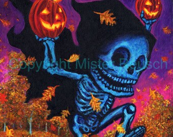 Seasonal Reaper Series of 4 Signed "Year of the Dead"  Prints by Mister Reusch