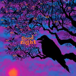 GOOD NIGHT Crows Roosting signed print by mister Reusch image 1
