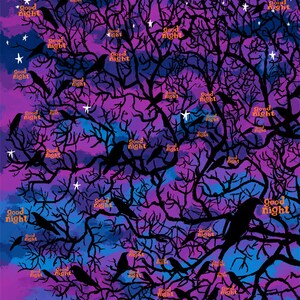 GOOD NIGHT Crows Roosting signed print by mister Reusch image 2