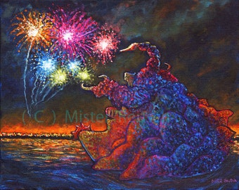Max Toy Co Kaiju Zanga Original Acrylic Painting by Mister Reusch