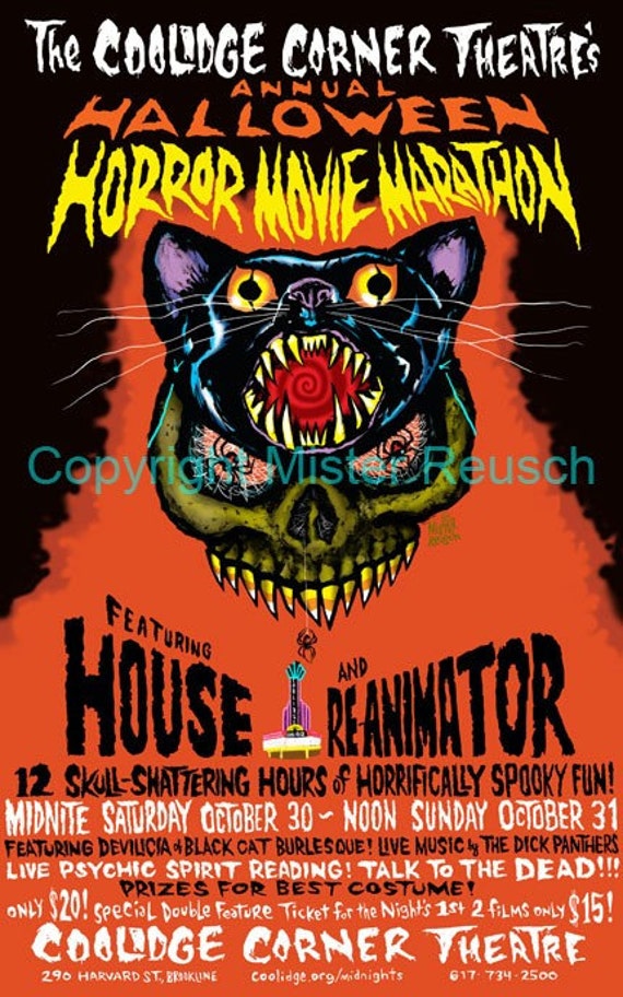 2010 Coolidge Corner Theatre Halloween Horror Movie Marathon - Etsy