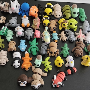 Mini & Micro 3D Printed Animals – Choose Your Own | Articulated Fidget Toys and Desk Pets