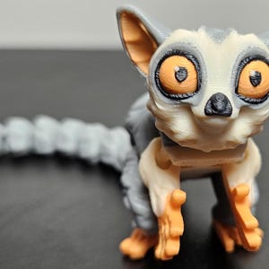 Bush Baby Fidget Toy – 3D Printed Articulated Galago | Magnet & Keychain Option