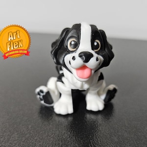 Springer Spaniel Fidget Toy – 3D Printed Articulated Dog | Magnet & Keychain Option