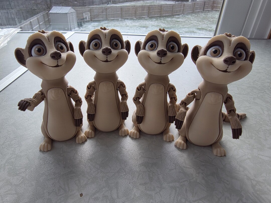 Meerkat Inflatable Meerkat Fidget Toy – 3D Printed Articulated Meerkat Desk Buddy - Etsy