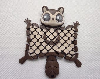 Flying Squirrel Fidget Toy – 3D Printed Articulated Glider Keychain or Flexi Desk Toy