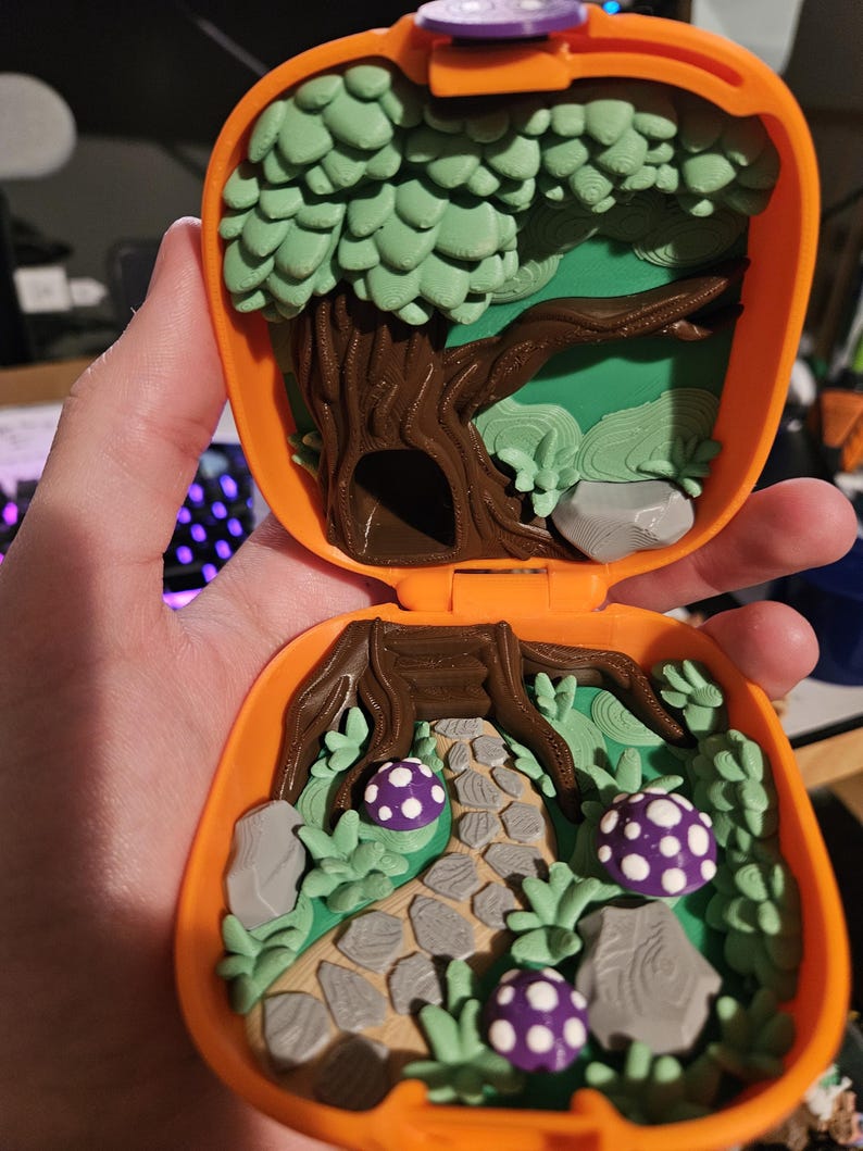 Minijuego de bosque impreso en 3D: Gnomo y erizo de juguete de bolsillo imagen 10