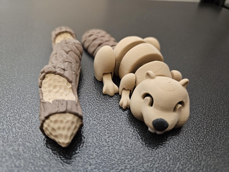 Beaver Fidget Toy – 3D Printed Articulated Figure | Magnetic Log ...