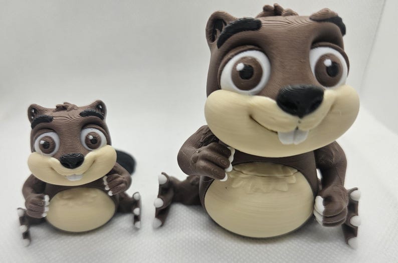 3D Printed Articulated Beaver Fidget Toy: Wiggly Desk Buddy - Etsy