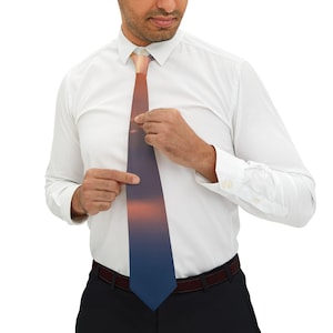 Gradient Sunset Necktie | Stylish Tie for Weddings, Business, Gifts, Special Occasions, Unique Fashion Statement
