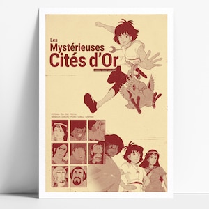 Affiche les Mystérieuses Cités d'Or - A4 - A3