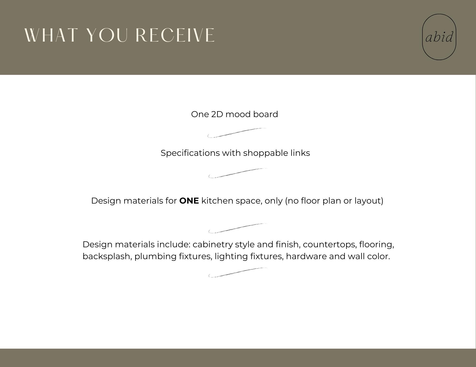 Custom Virtual Interior Design Services - Kitchen Finishes | Materials ...