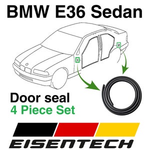 Juego de 4 burletes de puerta para BMW E36 Sedán Touring (1991-1998): fieltro/goma.