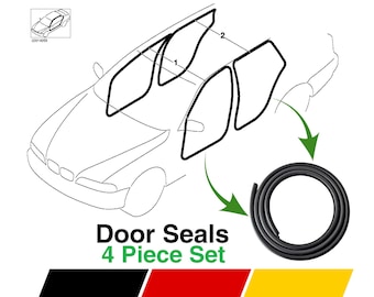 1996-2003 BMW E39 Sedan & Touring 4-teiliges Filzgummi Türdichtungskantenschutz Ersatzset