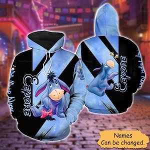 Personalized Eeyore Hoodie, Funny Eeyore T-shirt, Eeyore Sweatshirt Adult, Eeyore Zip Hoodie Men, Eeyore Hoodies For Women, Trendy Hoodie