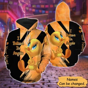 Sudadera con capucha de Tweety personalizada, sudadera con capucha de Tweety, camiseta de Tweety, día de la madre, sudadera con capucha unisex, sudadera con capucha personalizada