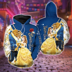 Beauty And The Beast Hoodie, Disney Belle Princess Pullover Hoodie, Beauty And The Beast Shirt, Unisex Hoodie, Disney Gift