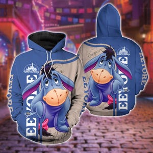 Disney Eeyore Hoodie, Eeyore Zip Hoodie, Eeyore Shirt, Winnie The Pooh Hoodie, Funny Disney Hoodie, Disney Lovers Gift