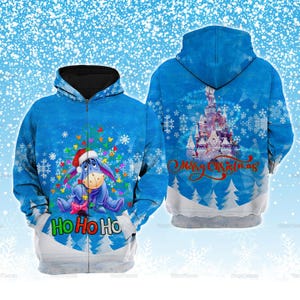 Eeyore Christmas Hoodie, Cute Eeyore Shirt, Disney Eeyore Sweat Shirt, Eeyore Xmas Shirt, Winnie The Pooh Hoodie, Disney Christmas Gift