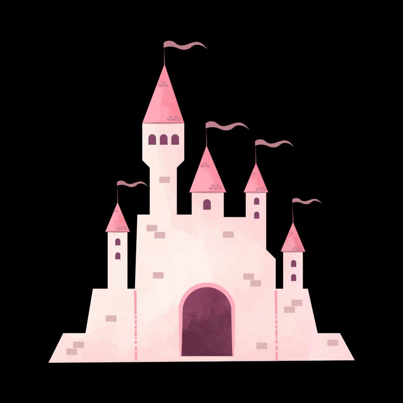 Watercolor Castle Clipart Bundle: Princess Fairy Tale PNG (30 Images ...