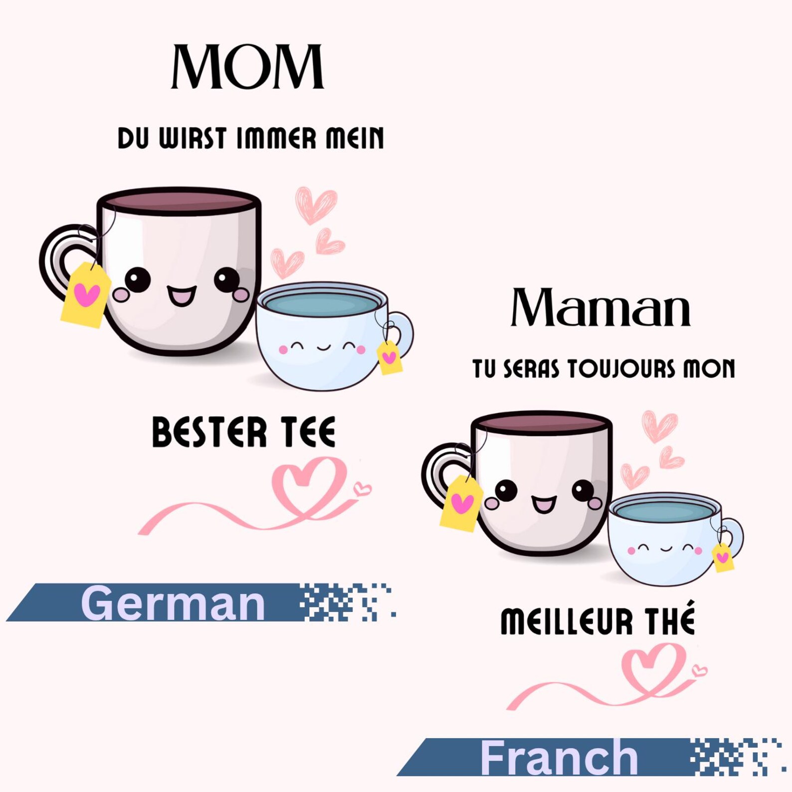 Best-tea Mom Printable: Multilingual Tea Cup Art (digital Download) - Etsy