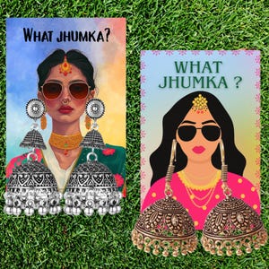 Custom Jhumka Favor Cards: Desi Wedding, Mehndi, Sangeet (Digital Download)