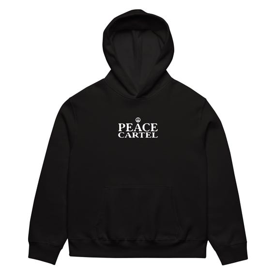PEACE CARTEL Oversized Hoodie • Heavyweight Cozy Sweatshirt • Mental Health & PYMH Inspired Apparel • Minimalist Streetwear Hoodie