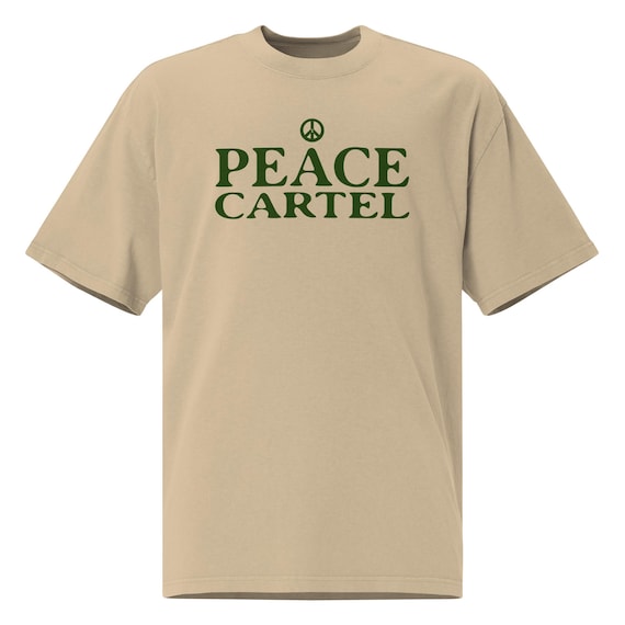 Peace Cartel Oversized Faded T-Shirt • Unisex Cozy Everyday Tee • Mental Wellness Inspired Apparel • Minimalist Streetwear Tee
