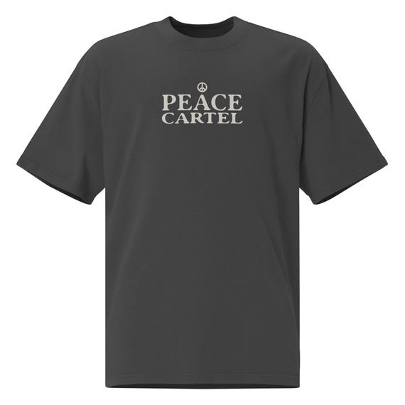 Peace Cartel Oversized Faded T-Shirt • Unisex Cozy Everyday Tee • Mental Wellness Inspired Apparel • Minimalist Streetwear Tee