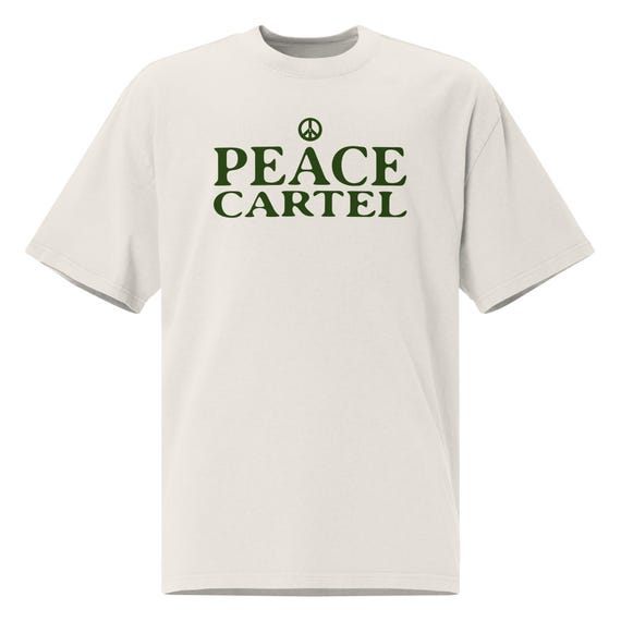 Peace Cartel Oversized Faded T-Shirt • Unisex Cozy Everyday Tee • Mental Wellness Inspired Apparel • Minimalist Streetwear Tee