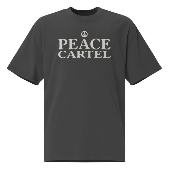 Peace Cartel Oversized Faded T-Shirt • Unisex Cozy Everyday Tee • Mental Wellness Inspired Apparel • Minimalist Streetwear Tee