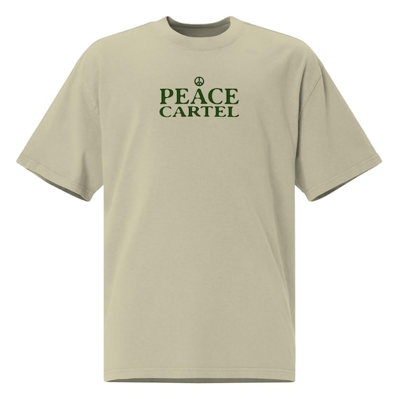 Peace Cartel Oversized Faded T-Shirt • Unisex Cozy Everyday Tee • Mental Wellness Inspired Apparel • Minimalist Streetwear Tee