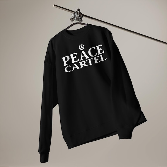 Peace Cartel Organic Oversized Unisex Sweatshirt • Cozy Everyday Sweater • Mental Wellness Inspired Apparel • Minimalist Streetwear